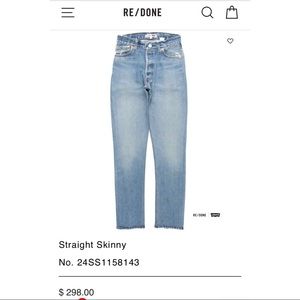 🆕 RE/DONE—Levi’s Vintage Blue Jean